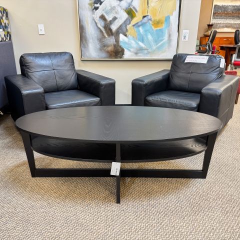 Used 52x24 Oval Coffee Table (Black) OCC1902-013