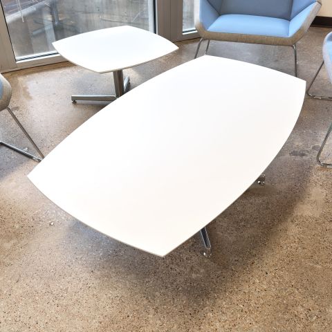 Used Arcadia 48"x24" Modern Coffee Table (White & Chrome) OCC1904-006