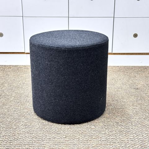 Used Blu Dot 16"Dx17"H Upholstered Cylinder Ottoman (Charcoal) OTT1884-004