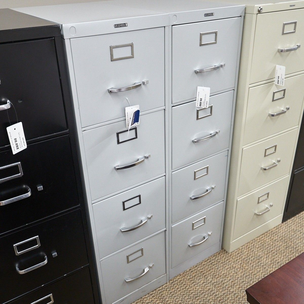 Used Anderson Hickey 4 Drawer Vertical Letter File (Grey) FIL1740