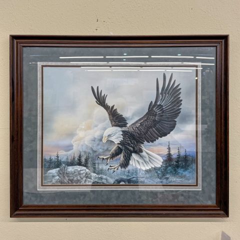 Used 33x28 Framed Art (Bald Eagle) ART9999-1791