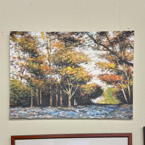 Used Canvas Artwork (Trees & Woman & Child) ART9999-1792