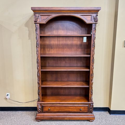 Used Hooker Traditional Tall Bookcase (Walnut) BC1858-002