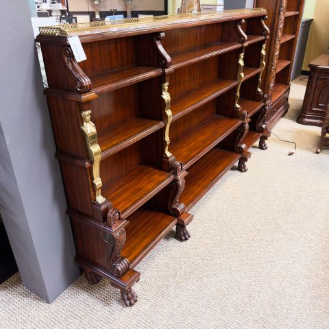 Used Maitland Smith Wood & Brass Bookcase BC1873-005