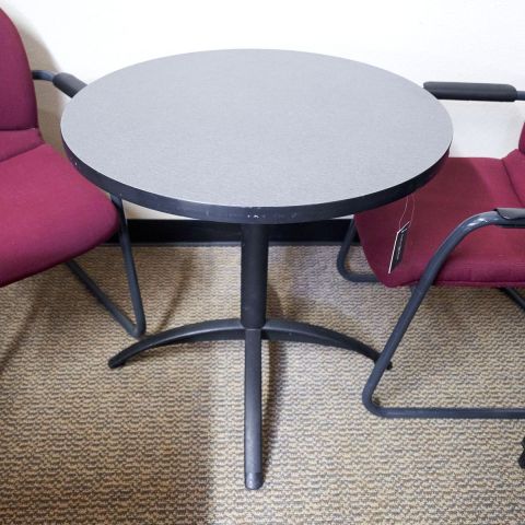 Used 30" Round Break Room Table (Nebula Grey & Black) BRK1759-001