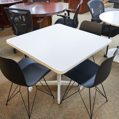 Used 36x36 Square Break Room Table (White) BRK1802-007