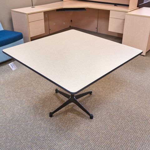 Used 42" Square Break Room Table (Putty & Black) BRK1804-016