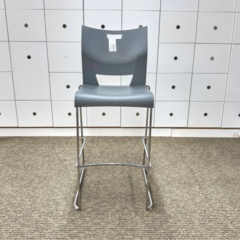 Used OFS Mid Back Barstool (Grey & Chrome) CBA1882-024