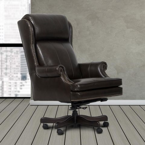 Parker House Leather Office Chair DC#105-PBR (Pacific Brown)