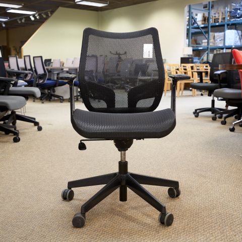 Used Mid-Back Mesh Task Chair with Carbon Fiber FX (Black) CHE1842-006