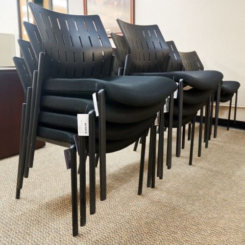 Used Armless Stack Chair (Black) CHK1769-004