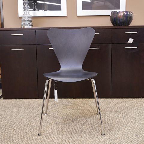 Used Bentwood Stacking Cafe Chair (Dark Espresso & Chrome) CHK1845-002
