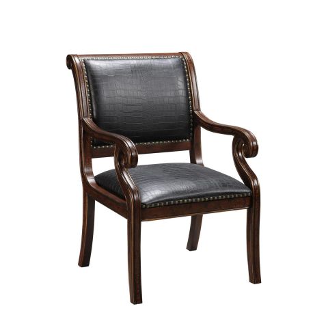 Costani Traditional Leather Accent Chair
