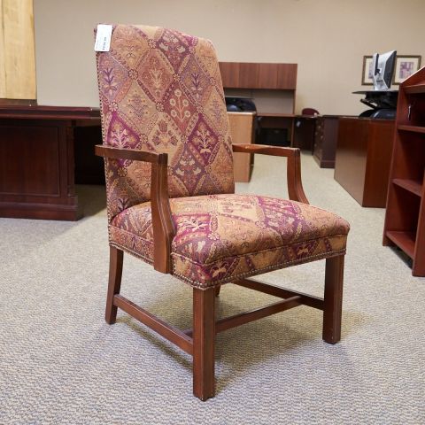 Used Fairfield High Back Guest Chair (Red Print) CHS1794-009