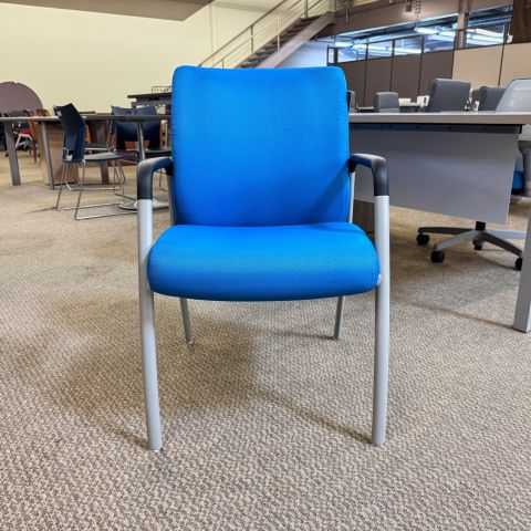Used Hon Uphosltered Guest Chair (Blue & Silver) CHS1892-015