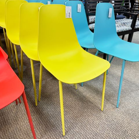 Used Break Room Colored Plastic Side Chair (Yellow) CHS1902-003