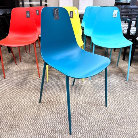 Used Break Room Colored Plastic Side Chair (Teal) CHS1902-004