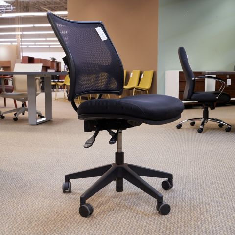 Used Armless Mesh Back Task Chair (Black) CHT1761-007
