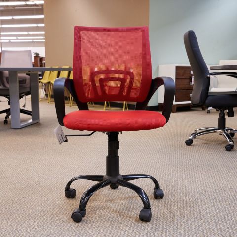 Used Mesh Back Task Chair (Red & Black) CHT1807-003