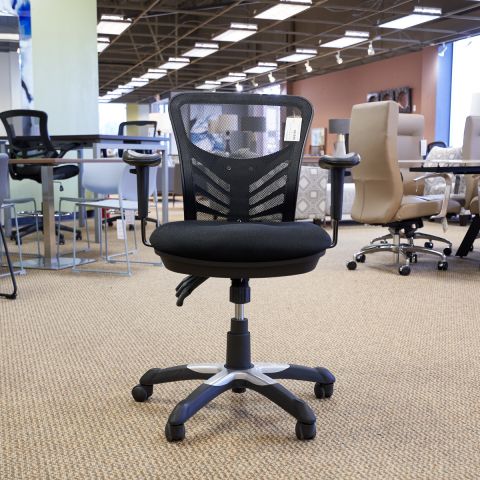 Used Mesh Back Fabric Seat Task Chair (Black) CHT1853-014