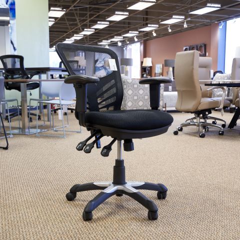 Used Mesh Back Fabric Seat Task Chair (Black) CHT1853-014