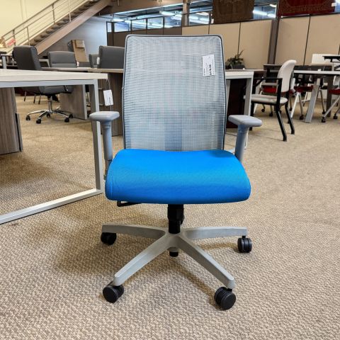 Used Hon Mesh-Back Task Chair (Grey & Blue) CHT1892-016