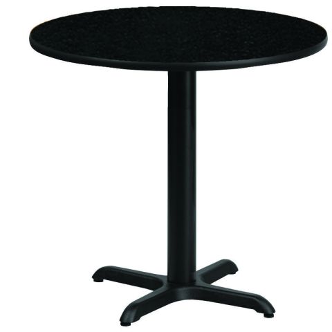 30" Round Break Room Table with X Base CI-BREAK-X30R-BLK (Black)