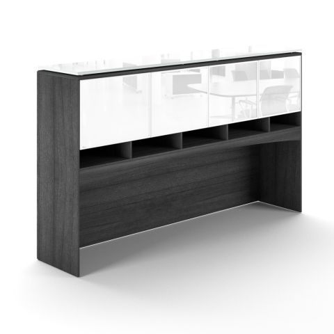 Potenza 72" Deluxe Hutch with Glass Doors