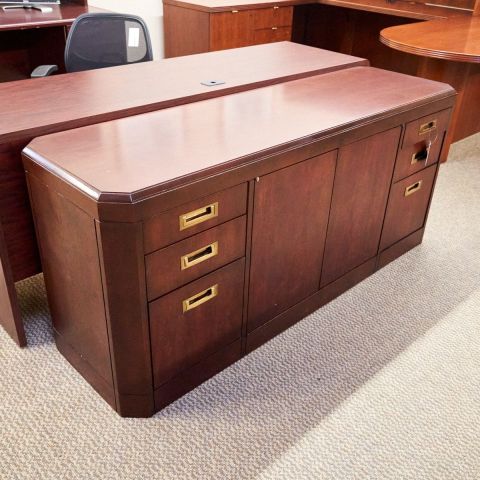 Used Traditional 20x66 Bookcase Credenza (Mahogany) CRB1792-019
