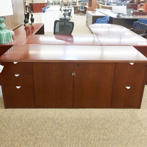 [CLOSEOUT] OFD Kent 72" Storage Credenza (Light Cherry) CRK750OFF