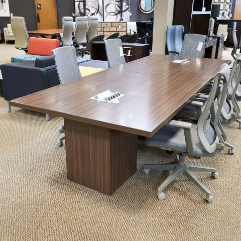 Used 10' Conference Table with Dual Power Units (Walnut) CTB1795-004