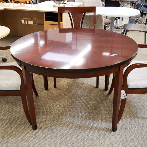 Used Traditional 42" Round Conference Table (Cherry) CTB1823-014