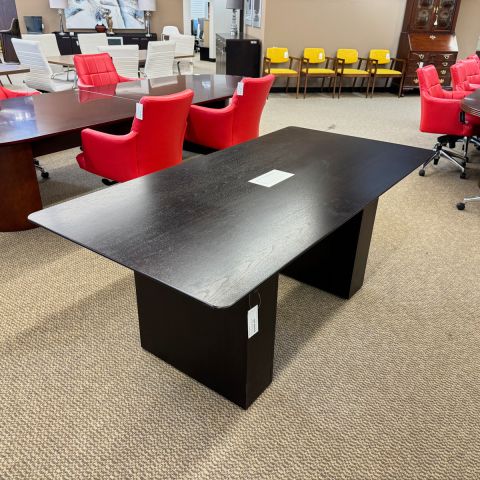 Used 6' Veneer Conference Table with Power (Espresso) CTB1834-003 - Angle View