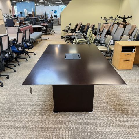 Used 6' Foot Veneer Rectangle Conference Table with Power (Espresso) CTB9999-1728