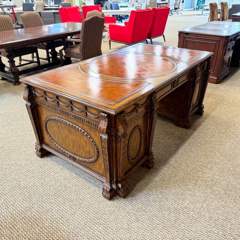 Used Hooker Furniture Traditional Partners Desk (Walnut) DEE1858-001