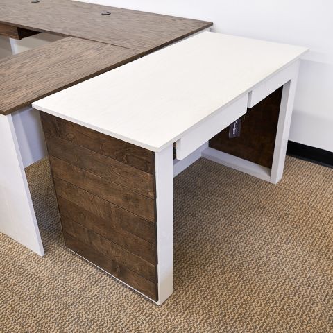 Used 48x24 Small Custom Desk (Walnut & White) DEE9999-1632