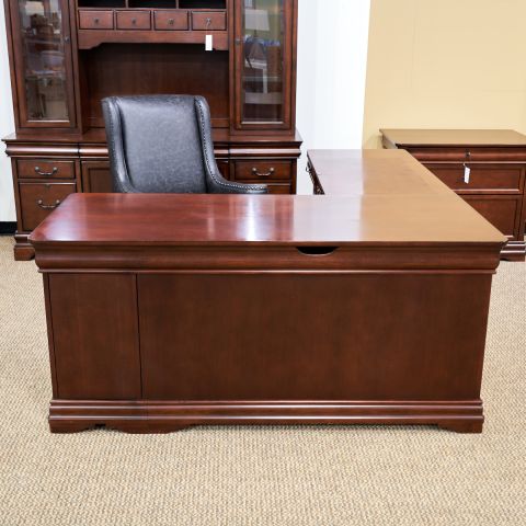Used DMI Traditional Left L-Shape Desk (Walnut) DEL1856-004