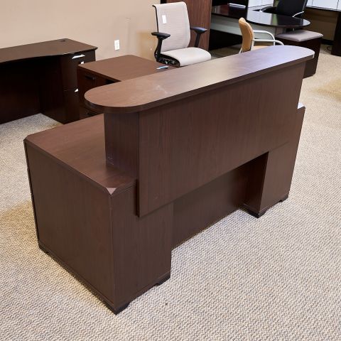 Used National Entice Left L-Shaped Reception Desk (Mocha) DER1841-004