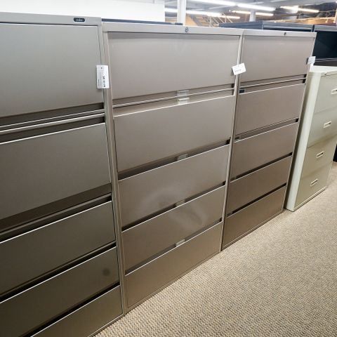 Used 5 Drawer Lateral File Cabinet (Beige) FIL1675-012