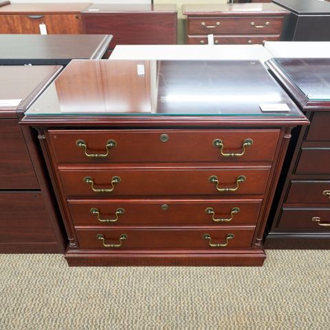 Used Traditional 36" 2 Drawer File Cabinet (Mahogany) FIL1773-041