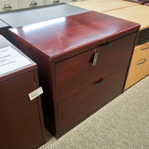 Used 36x22 2 Drawer Lateral File (Red Mahogany) FIL1792-028
