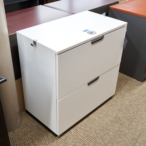 Used 18x32 2 Drawer Lateral File with Combo Lock (White) FIL1829-005
