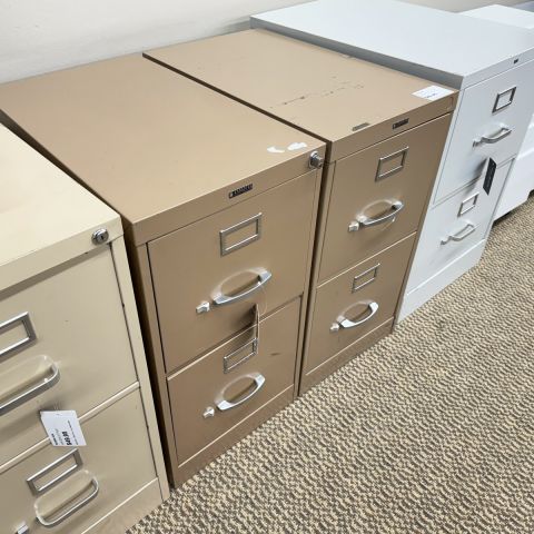Used Hon Metal 2 Drawer Vertical File Cabinet (Sand) FIL1832-009