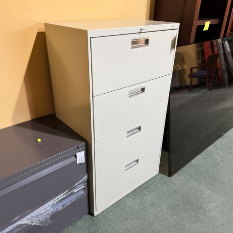 Used Hon Metal 36" Inch 4 Drawer File Cabinet (Putty) FIL1855-011