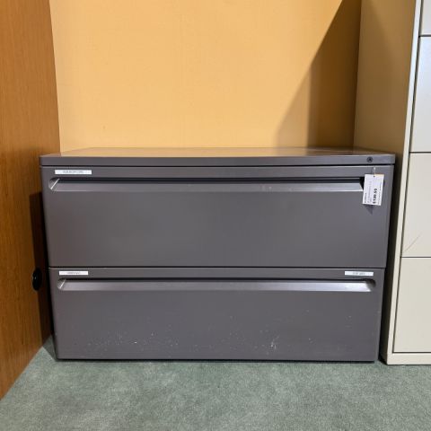 Used Metal 36" Inch 2 Drawer File Cabinet (Grey) FIL1855-015