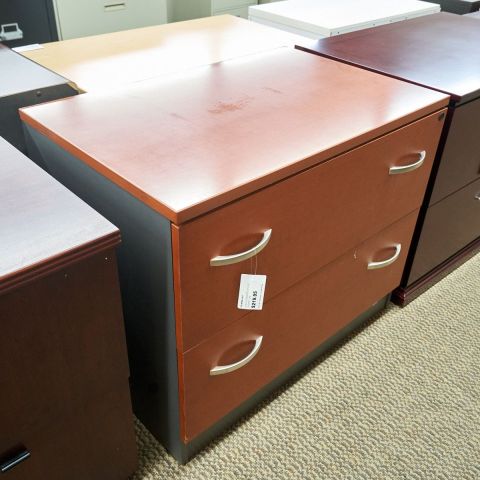 Used Bush 2 Drawer Laminate File Cabinet (Cherry) FIL9999-1417 