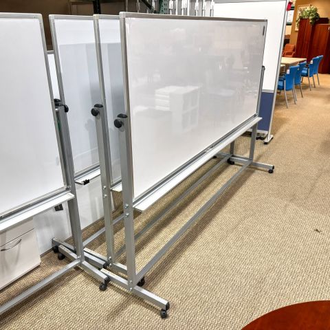 Used 94"x68" Mobile Flip Top White Board MIS1902-026