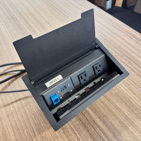 Used Electrical Power Grommet with HDMI & USB (Black) MIS9999-1520