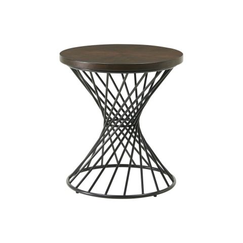 Ellie International Tammi End Table with Spiral Base