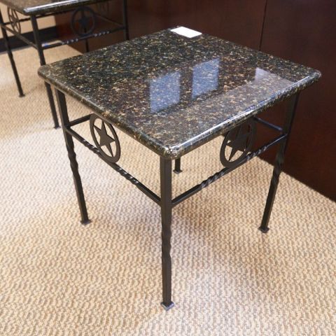 Used 21x21 Granite Top Lone Star Occasional Table OCC1698-008